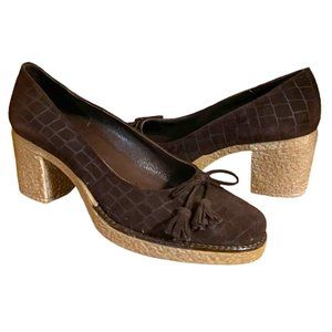 🇮🇹 BEAUTIFUL NARA SUEDE PUMPS ITALY - NEW IN BOX!!